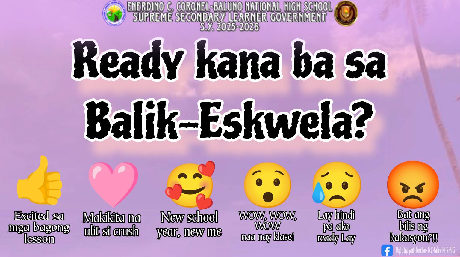 DepEd Tayo - Youth Formation ECC-Baluno NHS SSLG | Zamboanga City