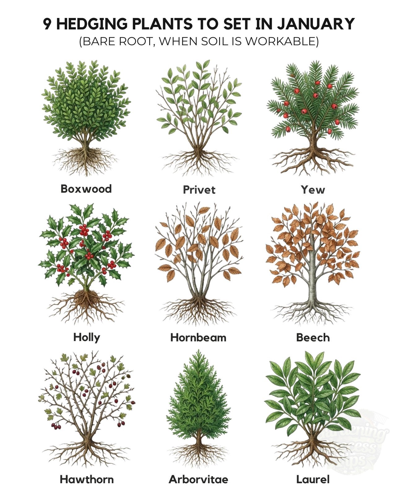 Gardening - January is ideal for planting bare-root hedges where soil ...