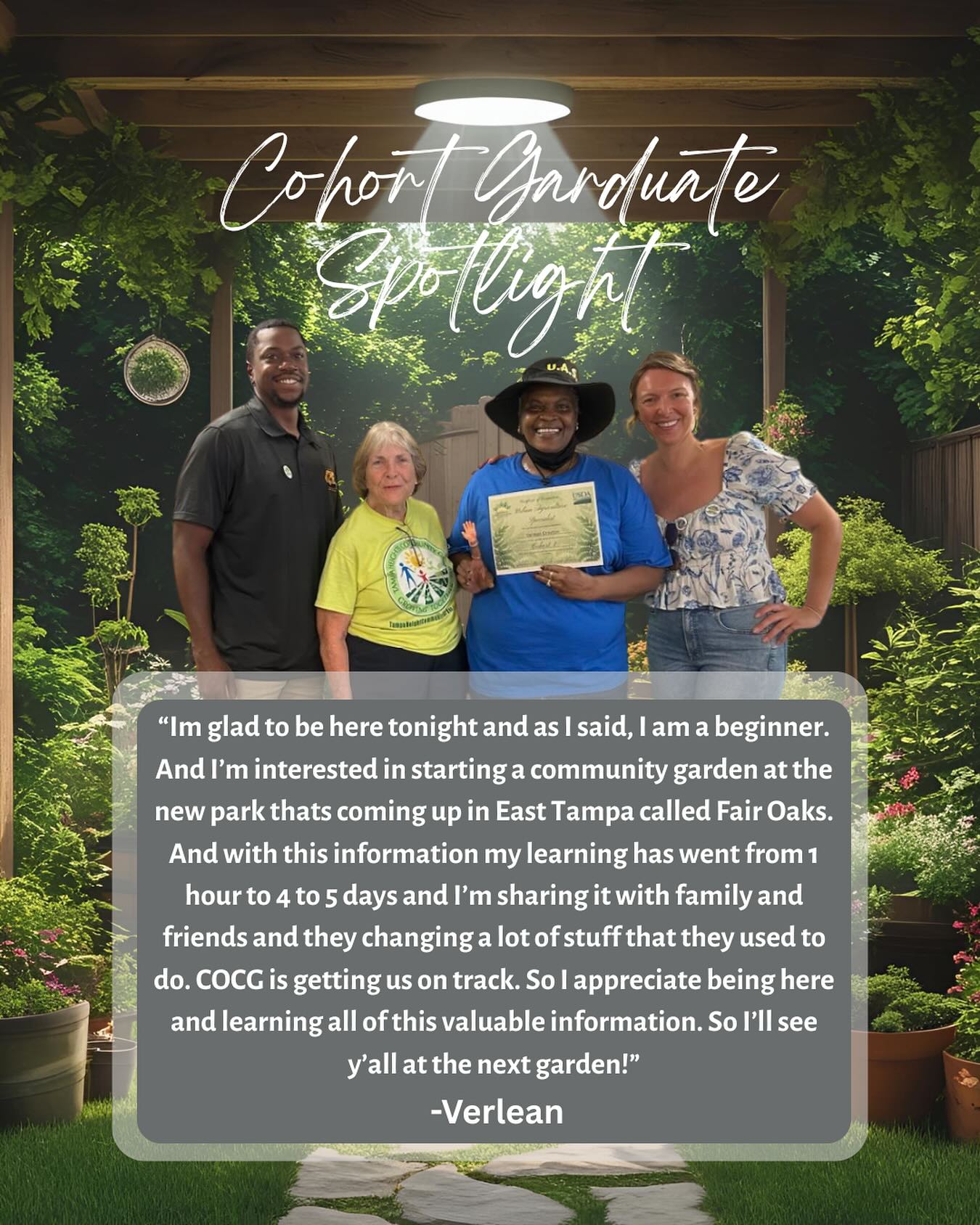 Coalition - Meet Verlean — a proud recent graduate of the COCG program ...