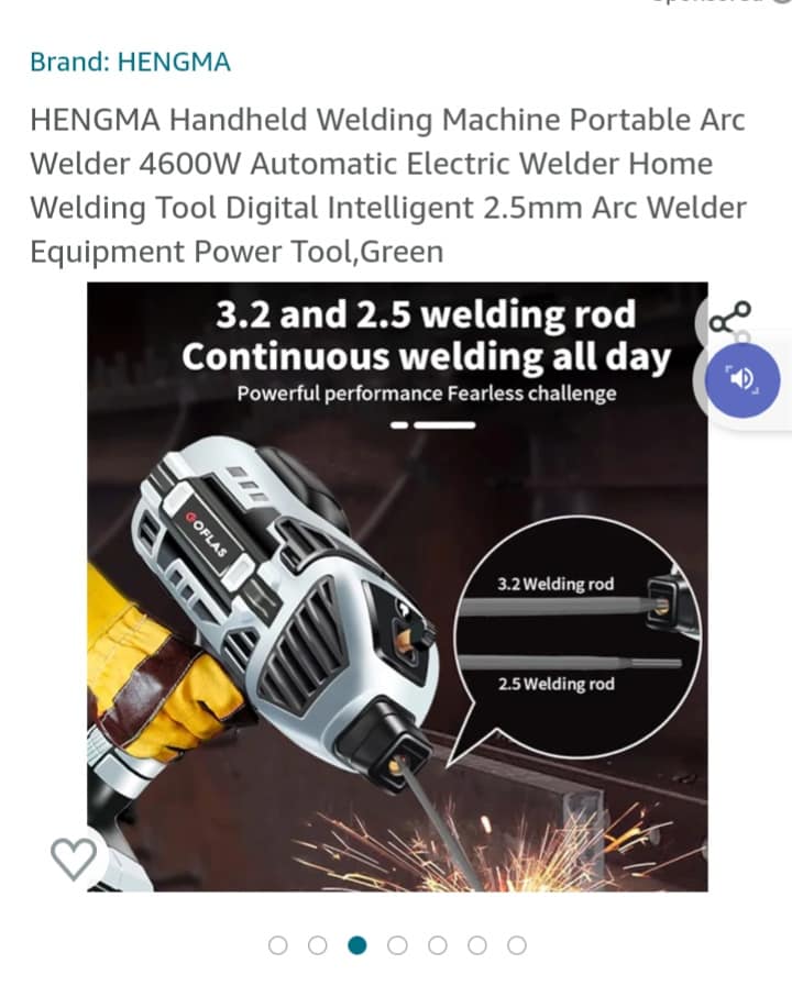 Portable 4600W 120A MMA-120 ARC Welder Gun - 6-Gear Adjustable, 110V Plug & Play