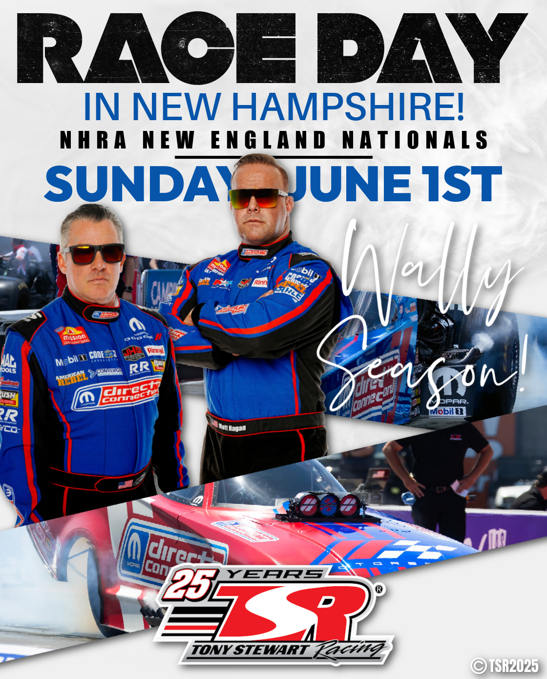 Tony - Happy Race Day from the #NewEnglandNats! Tony Stewart and Matt ...