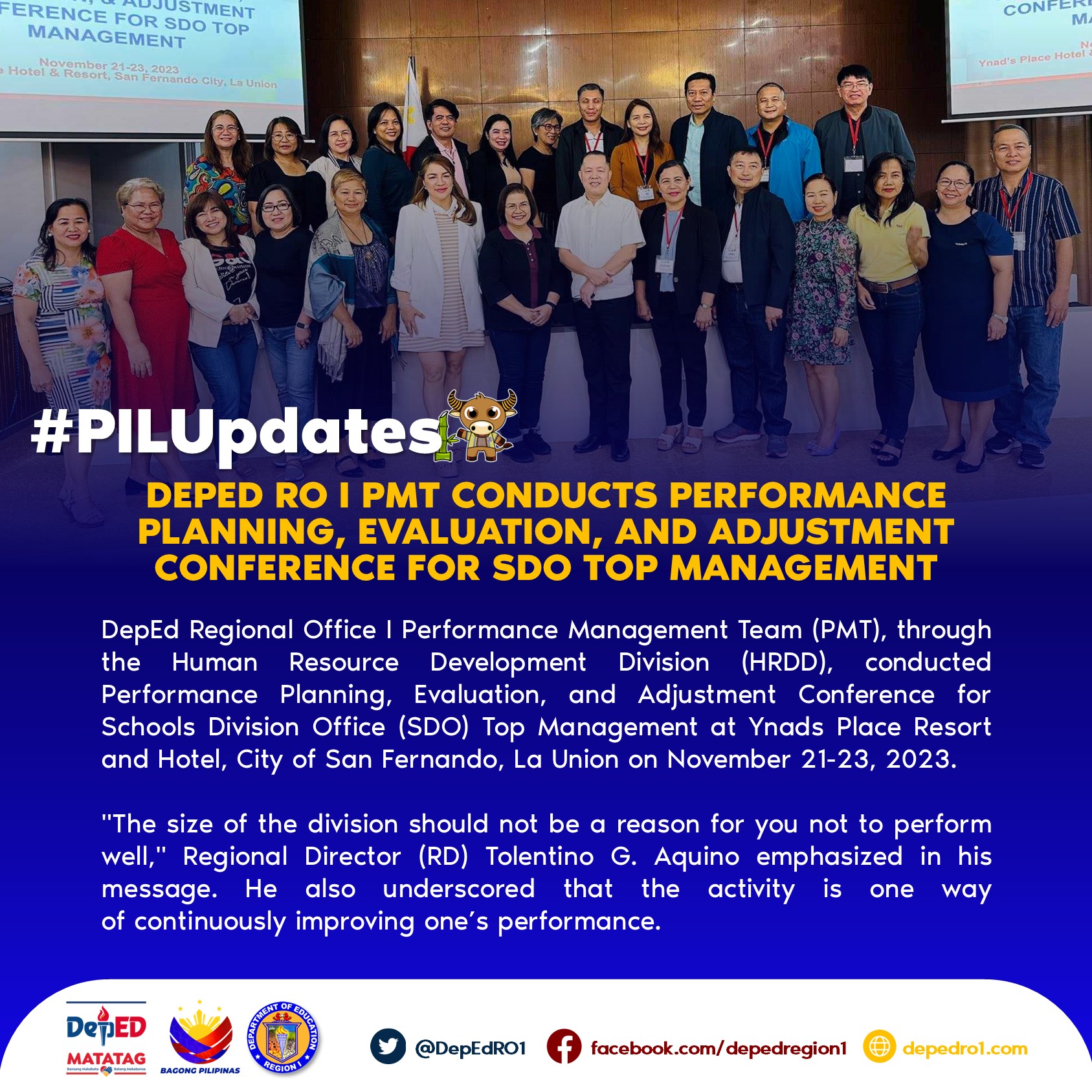 DepEd Region I - 𝐃𝐞𝐩𝐄𝐝 𝐑𝐎 𝐈 𝐏𝐌𝐓 𝐜𝐨𝐧𝐝𝐮𝐜𝐭𝐬 𝐏𝐞𝐫𝐟𝐨𝐫𝐦𝐚𝐧𝐜𝐞... | Facebook
