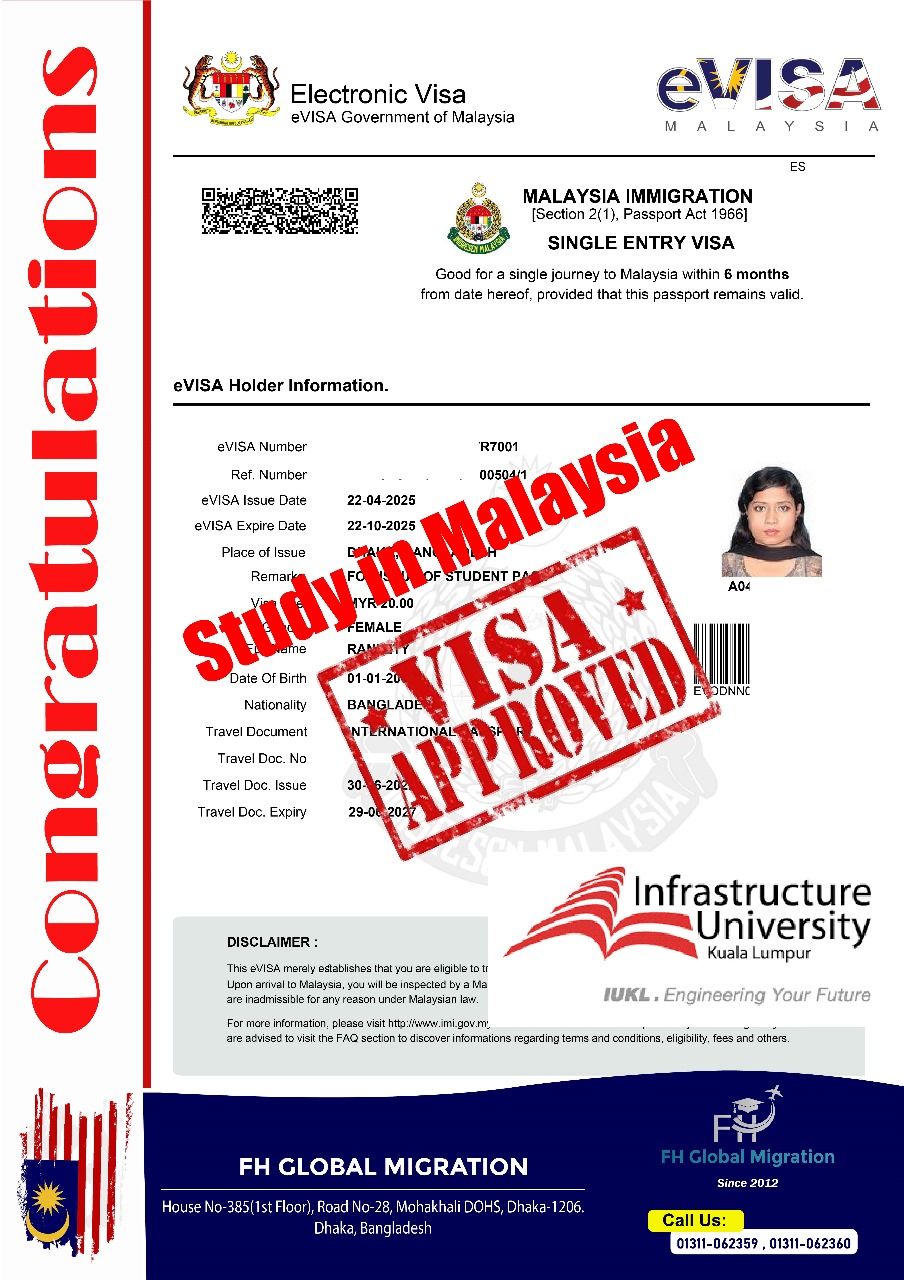FH - 𝐂𝐨𝐧𝐠𝐫𝐚𝐭𝐮𝐥𝐚𝐭𝐢𝐨𝐧𝐬 Ety Rani For Getting Your Malaysia Student E-Visa ...