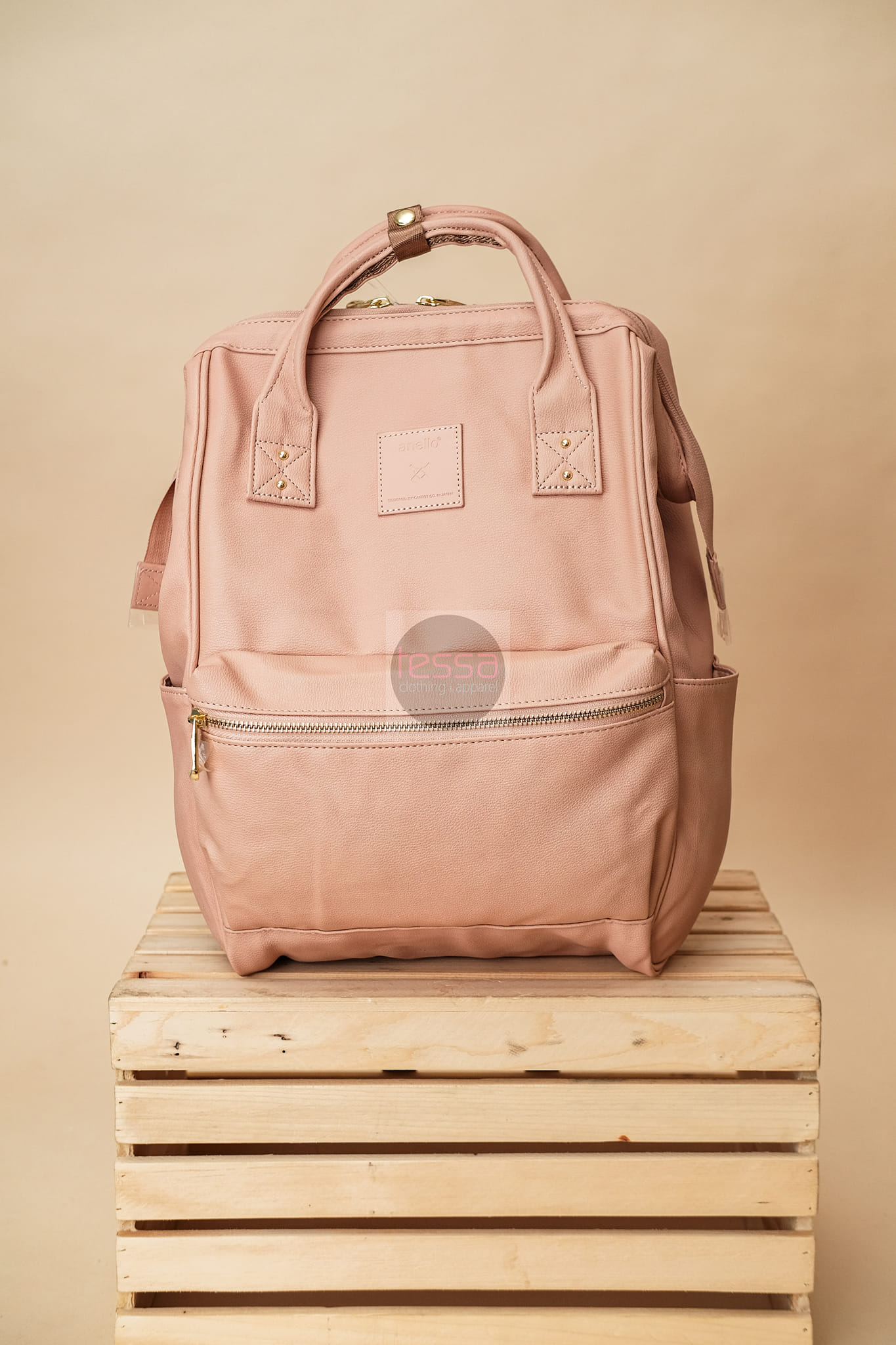 anello pu leather backpack rucksack regular size Grande SPS GUB3014Z with Clasp, Small, A4 Base, Water Repellent, Multi-Storage, Black : Clothing, Shoes & Jewelry Anello PU Leather Backpack Rucksack