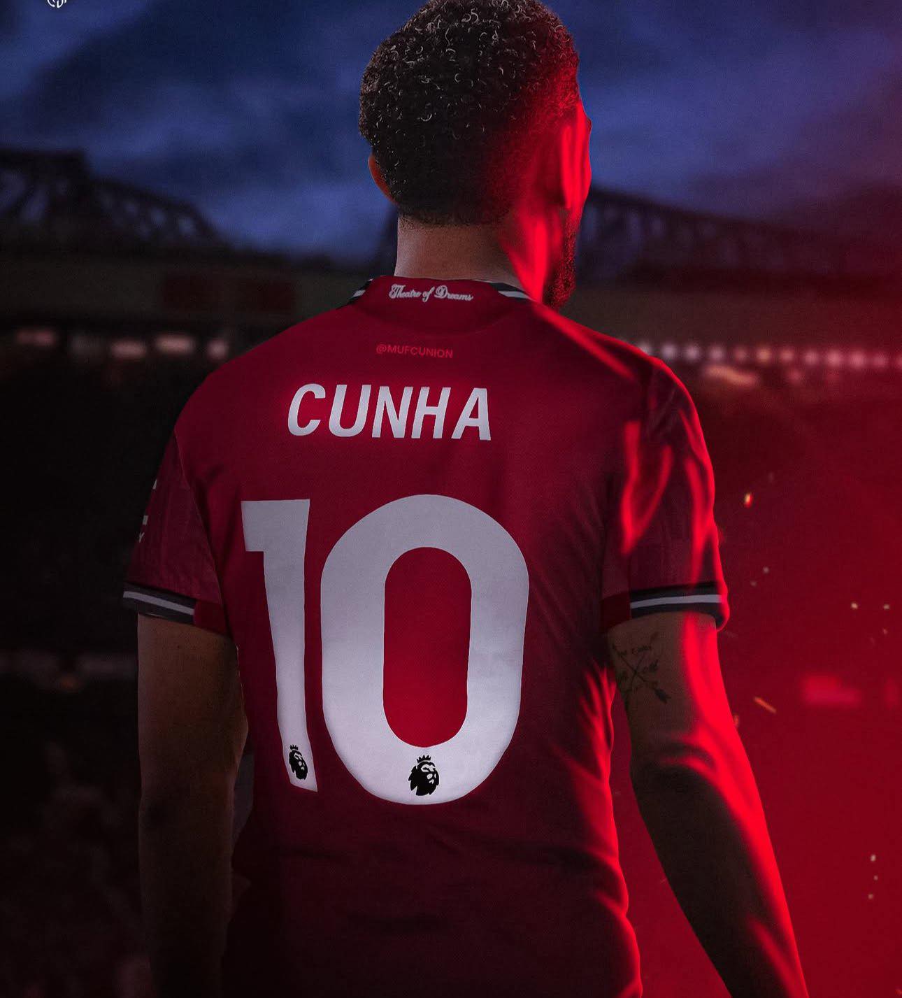 Cunha will wear number 10 jersey