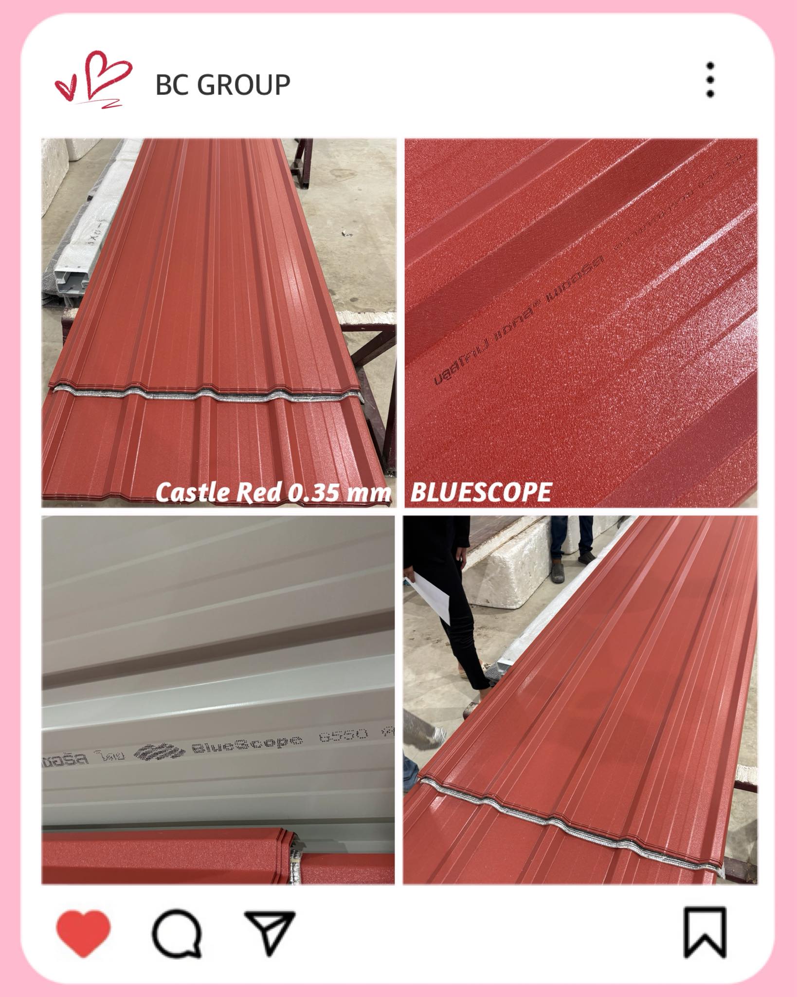 แดงอิฐ… Castle red 0.35 mm by BLUESCOPE STEEL😎 สามารถนำมาใช้ได้ทั้ง ...