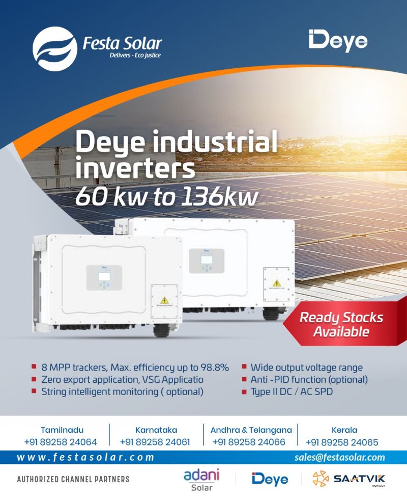 Deye industrial solar inverters for large-scale systems