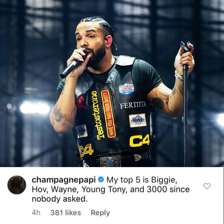 #Drake's Top 5 Rappers list is... - We Are Hip-Hop Freakz | Facebook