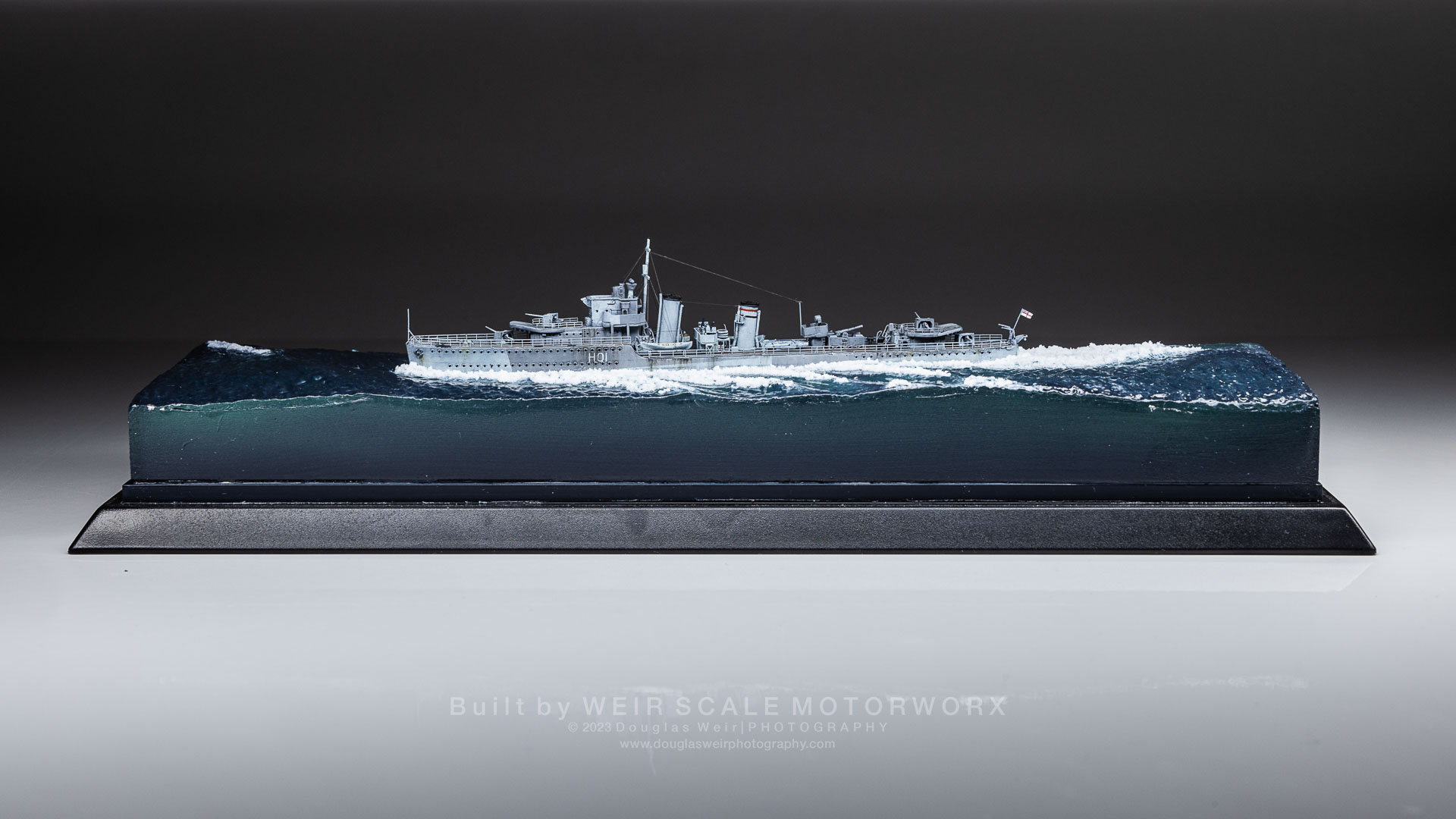 Aoshima HMS Dorsetshire model build in 1/700 scale