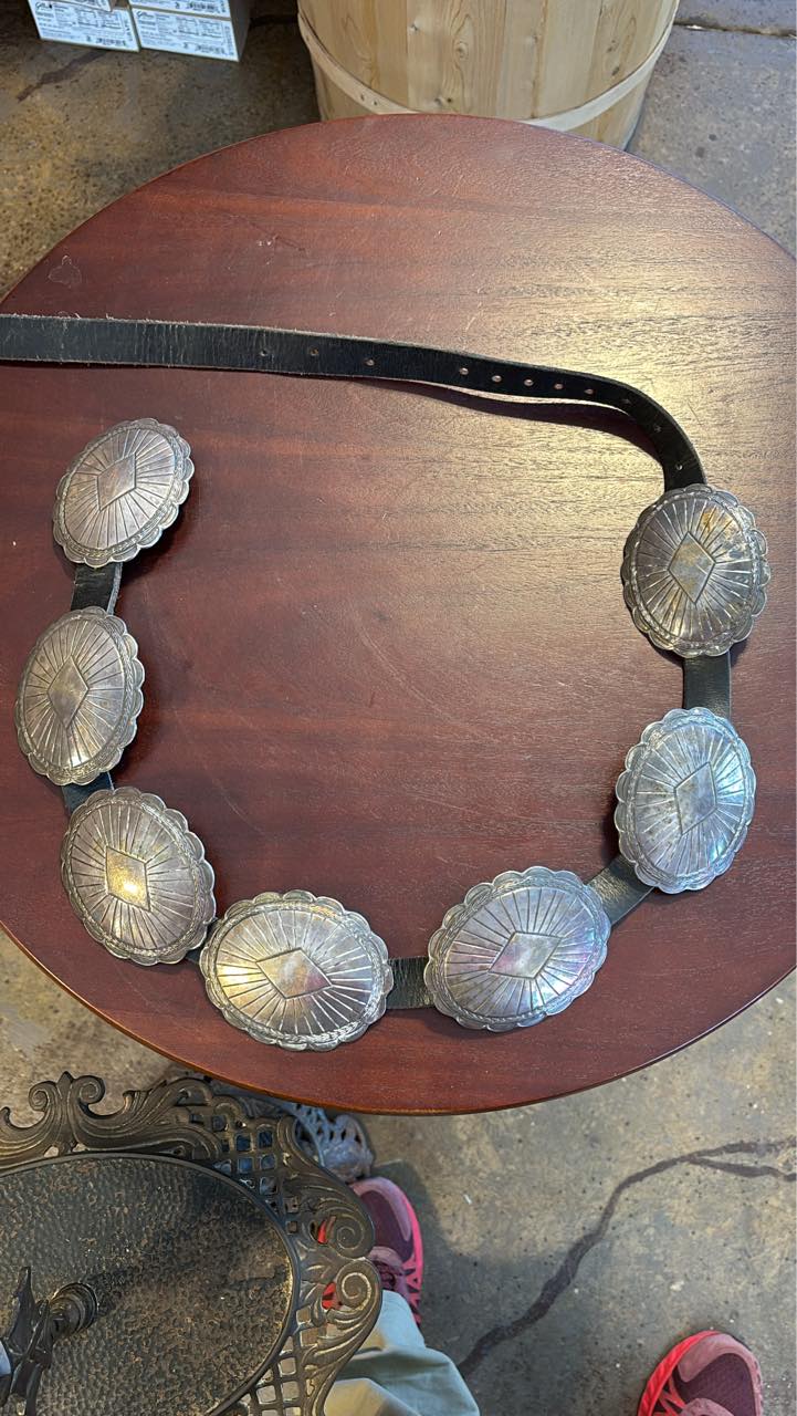 What's a fair price for a vintage German silver turquoise concho belt?