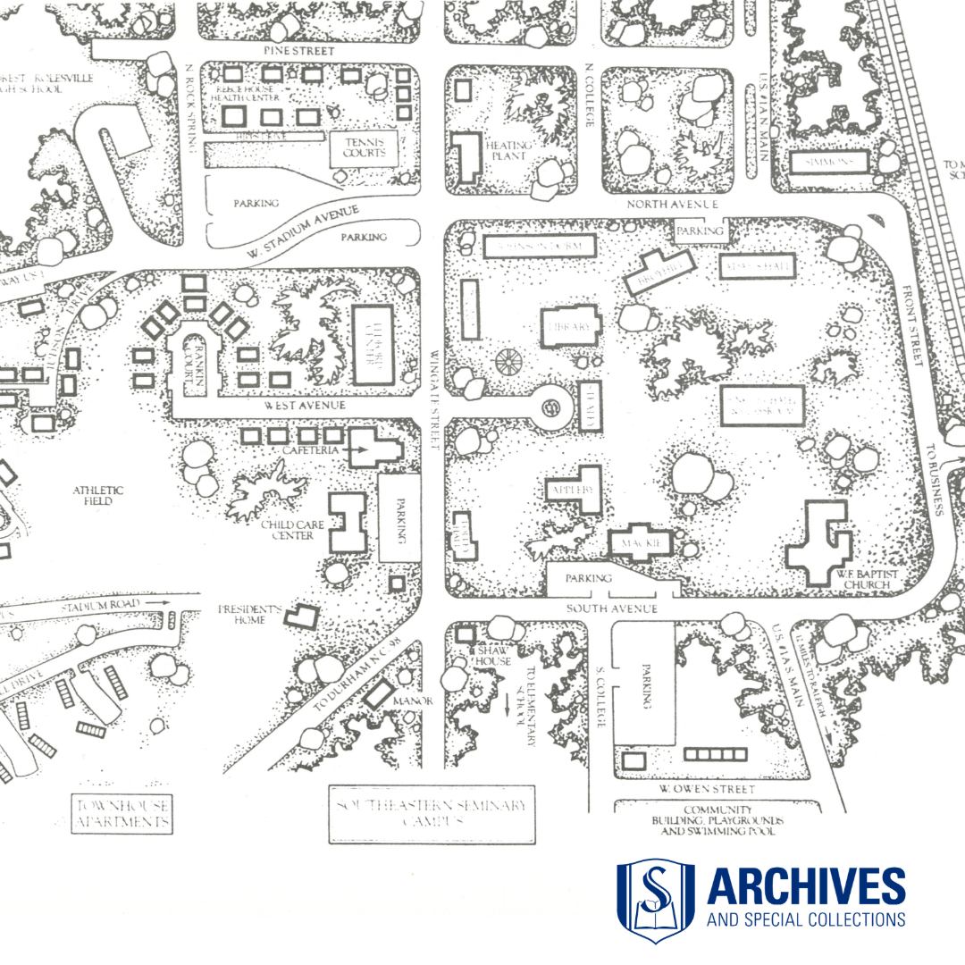Map of campus from 1990