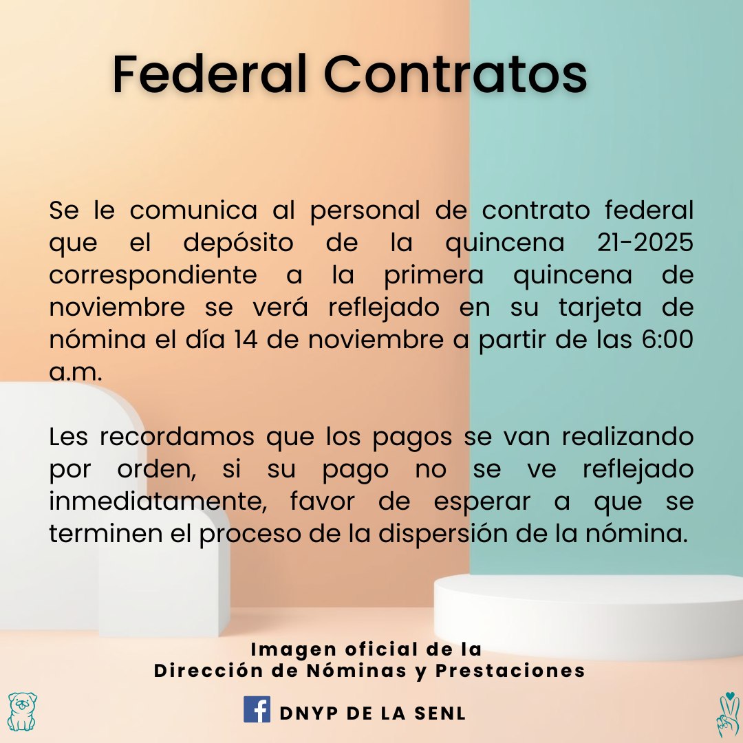 DNYP de la SENL - Les compartimos el calendario de pago de... | Facebook