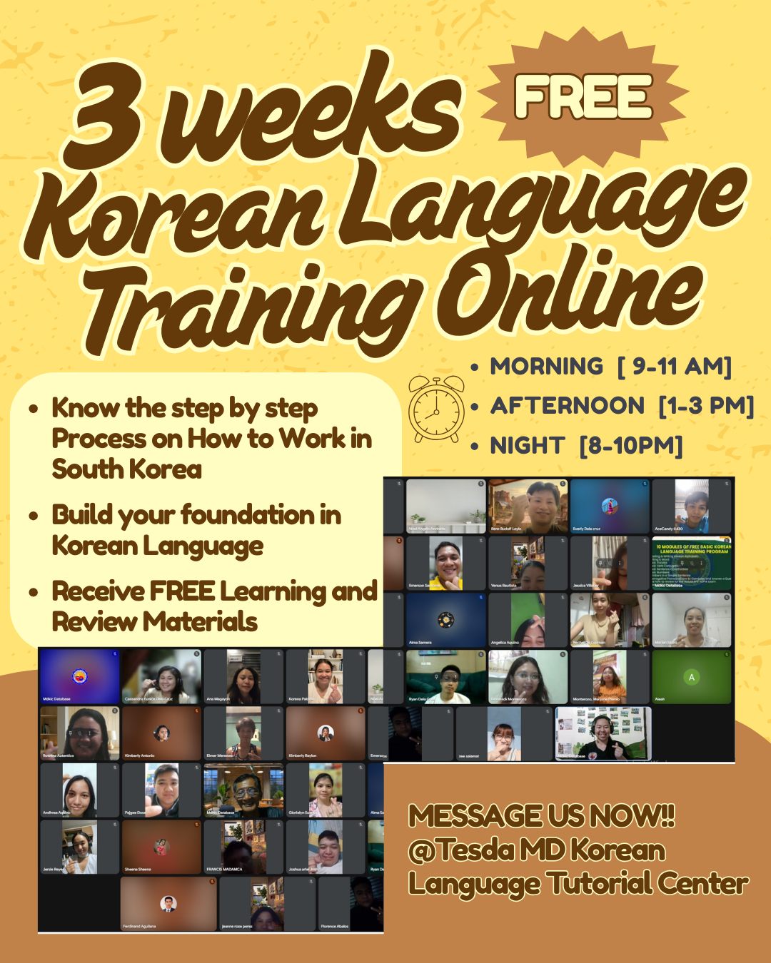 Tesda MD Korean Language Tutorial Center
