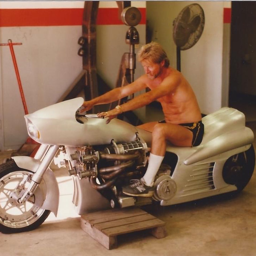 throwbackthursday with Arlen testing out the Ferrari Bike in the