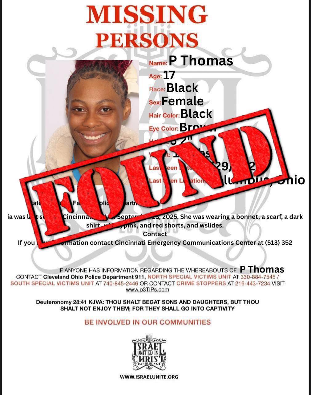 IUIC Mission For... - IUIC Mission For Missing Persons Page