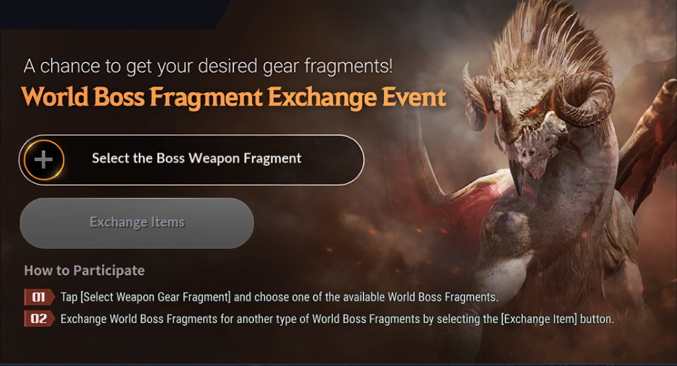 Black Desert Mobile Event Period January 12 January 18 World Boss Fragment Exchange Event Https Bit Ly 38yqt3q Facebook