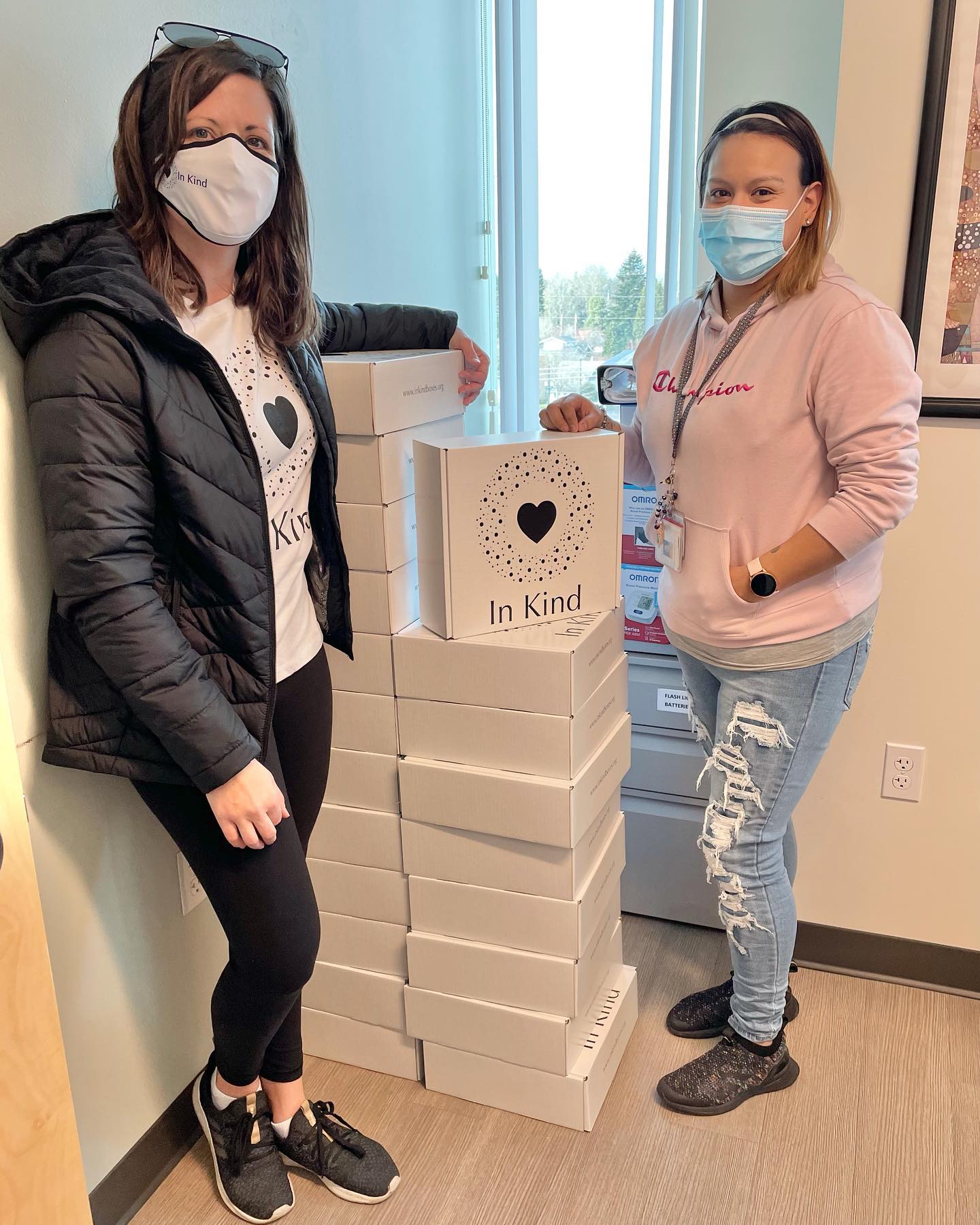 In Kind Boxes - A recent donation delivery day to @vgmhc...