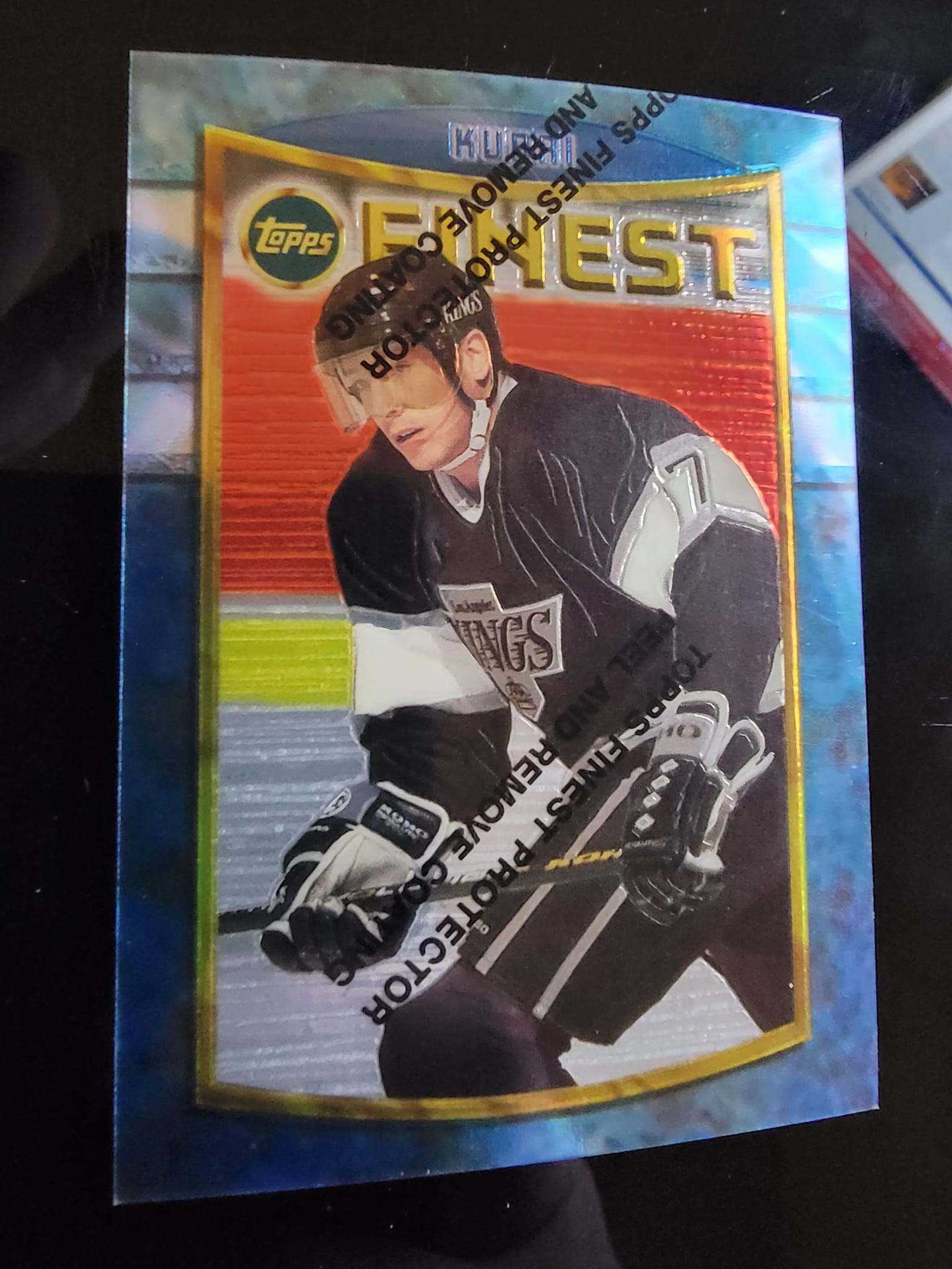 How to identify refractor vs standard 90s Topps Finest cards?
