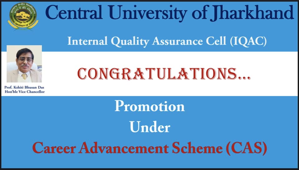 Congratulations…... - Central University of Jharkhand - CUJ
