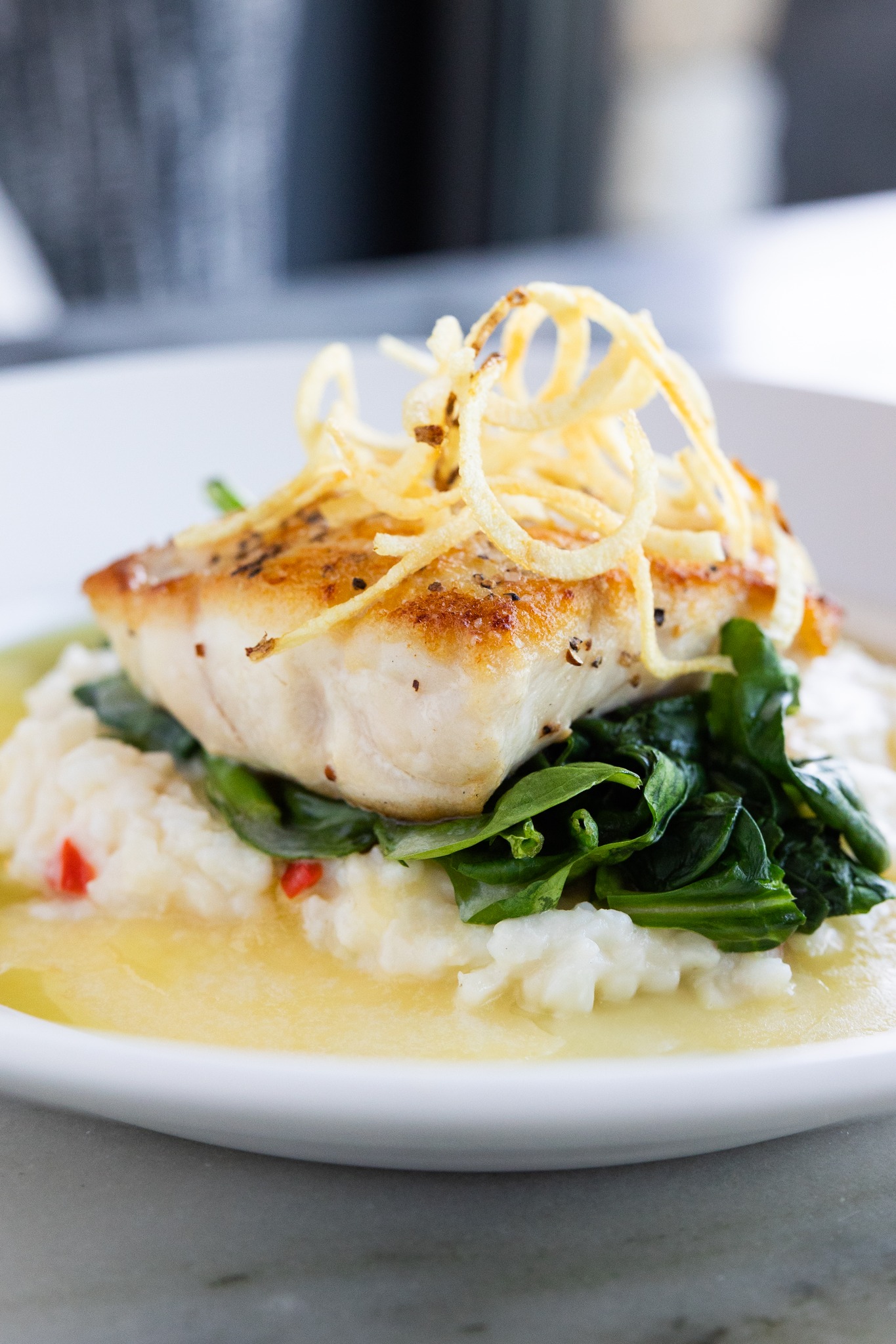 OAK HOUSE - Pan-seared perfection. Red snapper over creamy... | Facebook