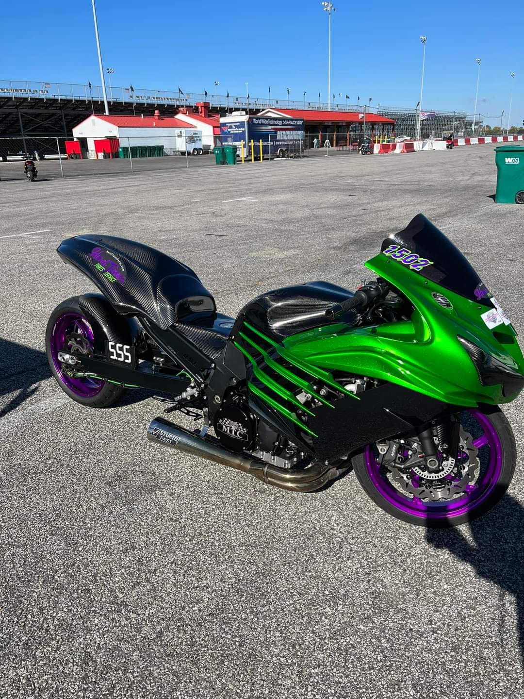 Michael picking up his 40th Anniversary edition Kawasaki ZX14R