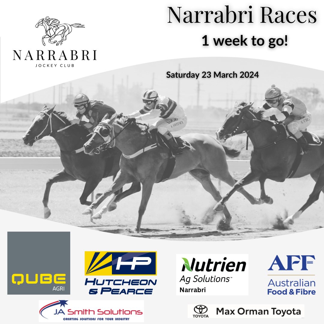 🏇📢 Only 1 week to go! Narrabri... - Narrabri Jockey Club Inc