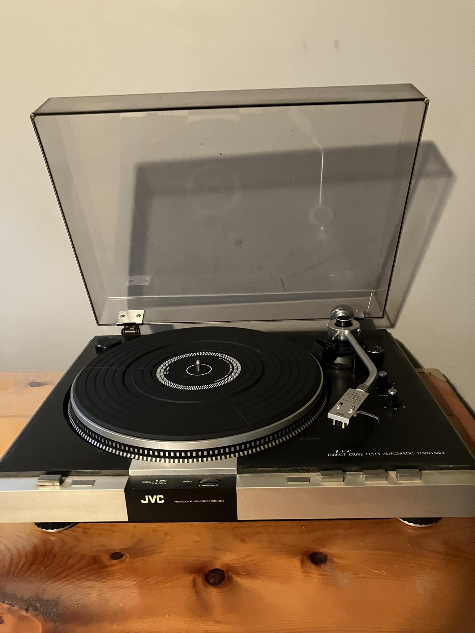 My JVC turntable. JL-F50. Bought new in 1977. Audio technica HP200Mk11