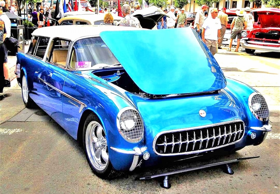 Check out this insane Corvette/Nomad mash up! 😮 Would you drive it?