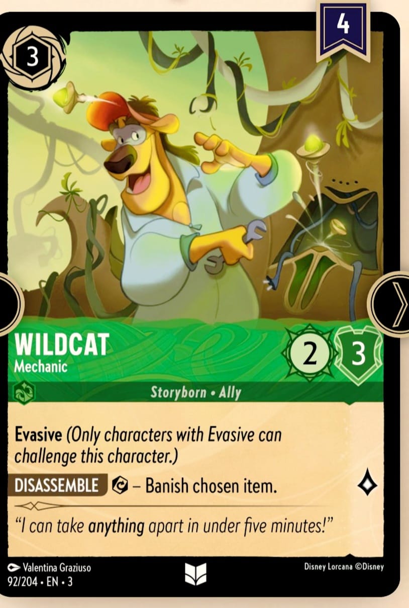 New Disney Lorcana card reveal: Nick Wild support ability