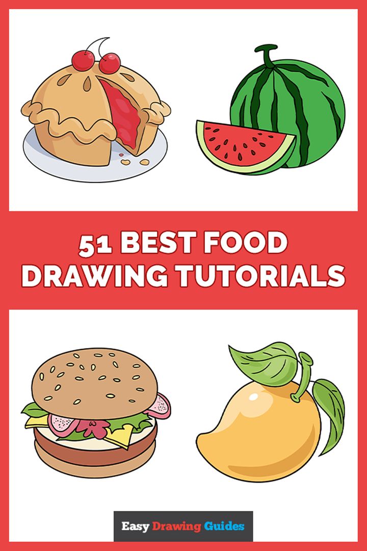 51 Best Food Drawing Tutorials.... - Easy Drawing Guides