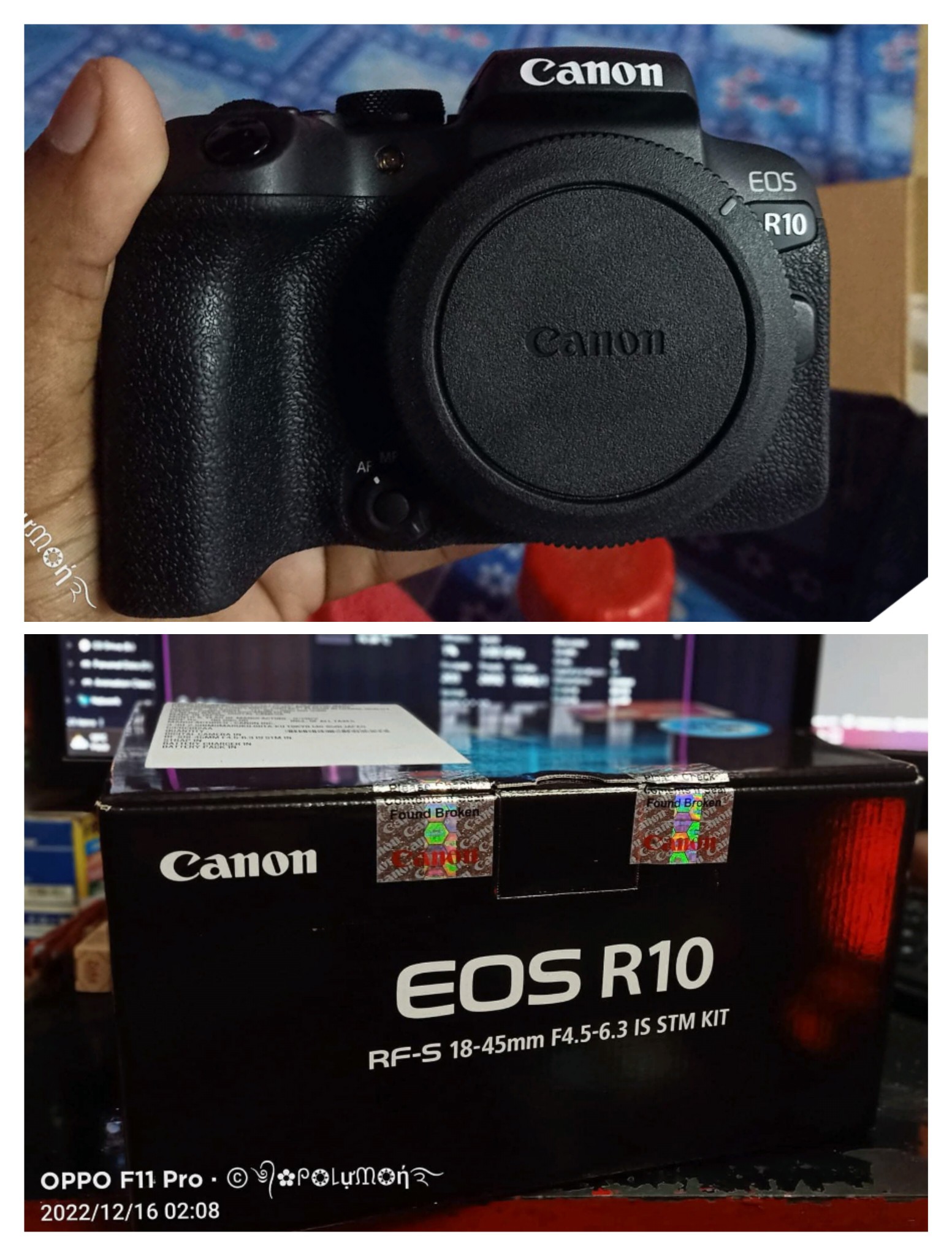 Urgent_sell Canon R10, Rf 18-45, Rf 35mm 1.8, 3 original batteries 