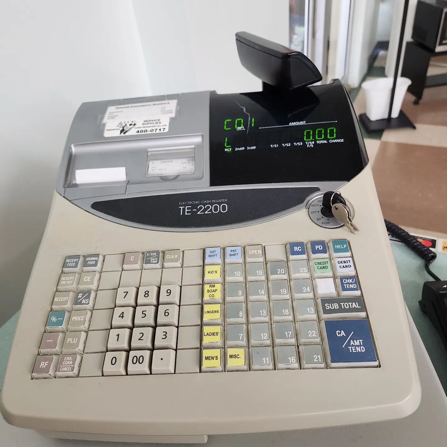 Te 2200 Casio Te 2000 表*市様 CASIO カシオ 電子レジスター TE-2000 レジ