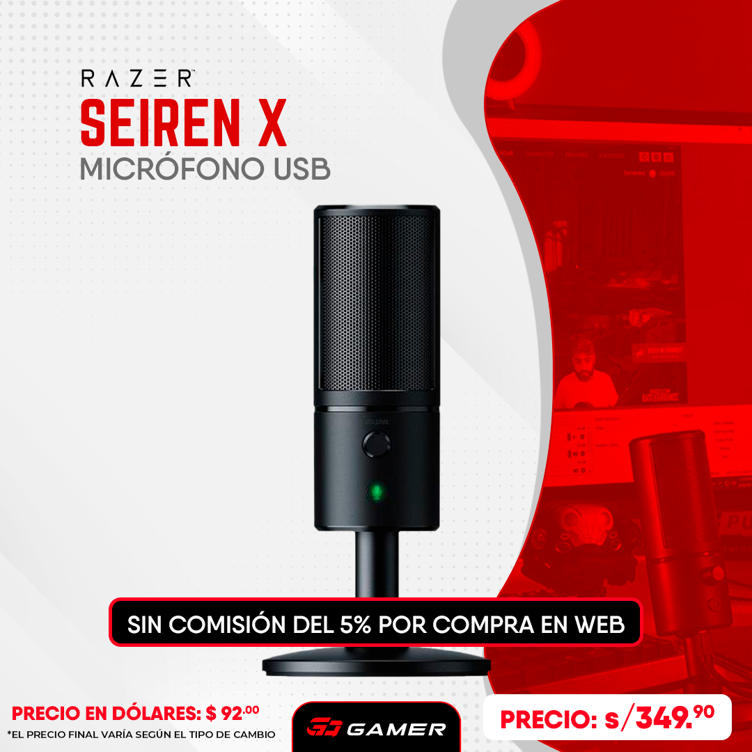 GoGamer - ⚡ MICROFONO RAZER SEIREN X – BLACK ⚡ Diseñado y...