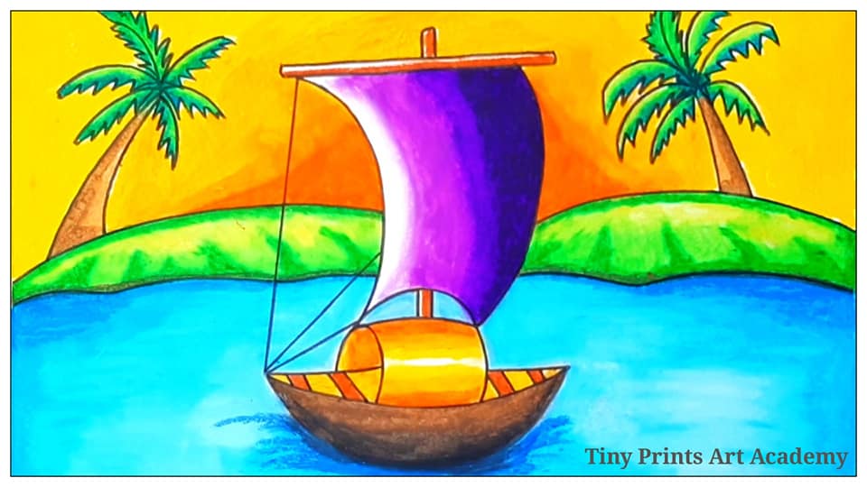 Easy Scenery Drawing Samples.... - Tiny Prints Art Academy