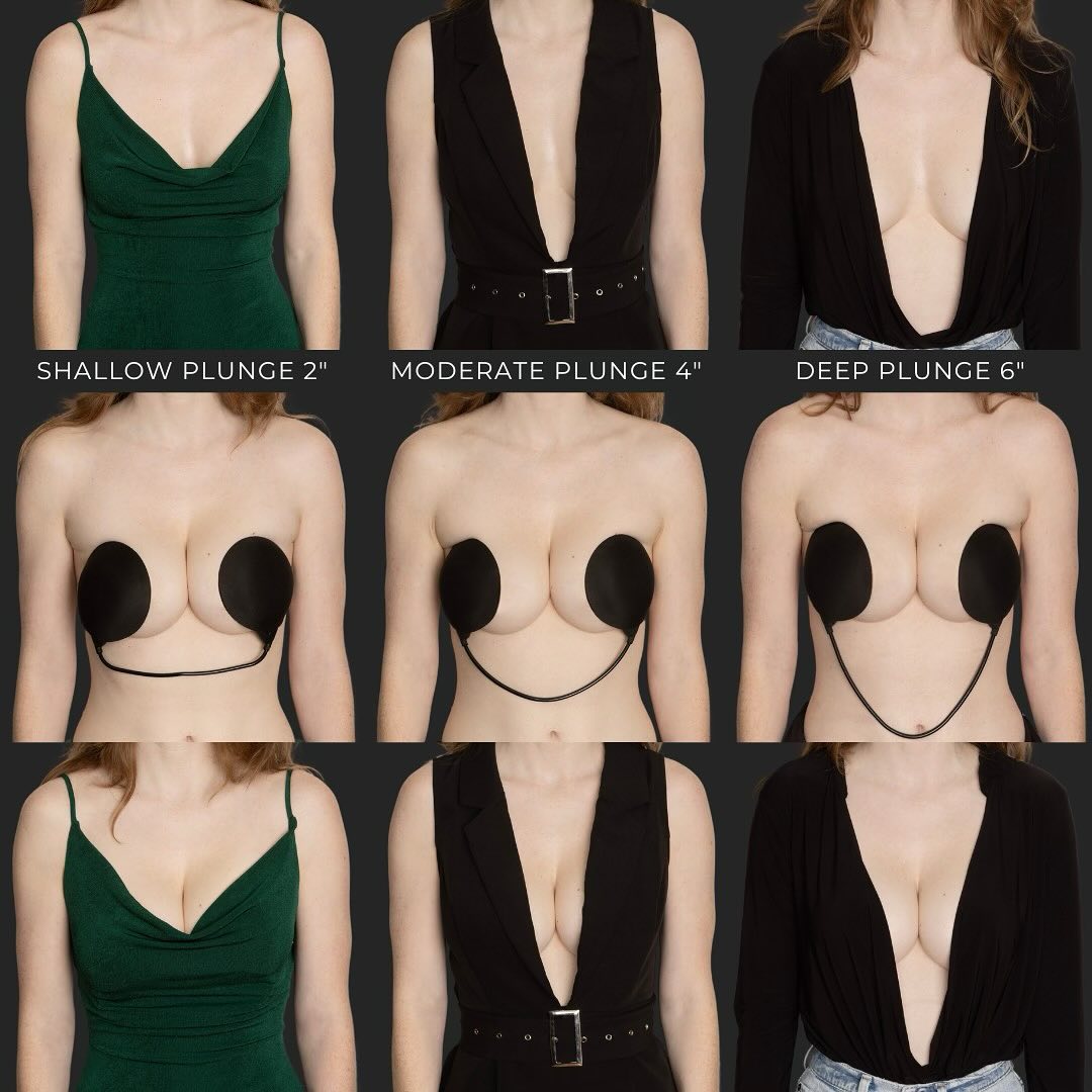 bra for low cut dress Dominique Brie Backless Strapless 42-C Women's Black This longline bustier features lightly YBCG Plunge Bra with Clear