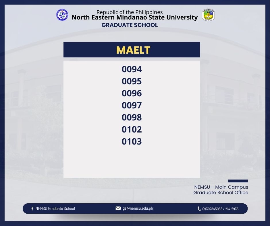 NEMSU Graduate School added a new... - NEMSU Graduate School