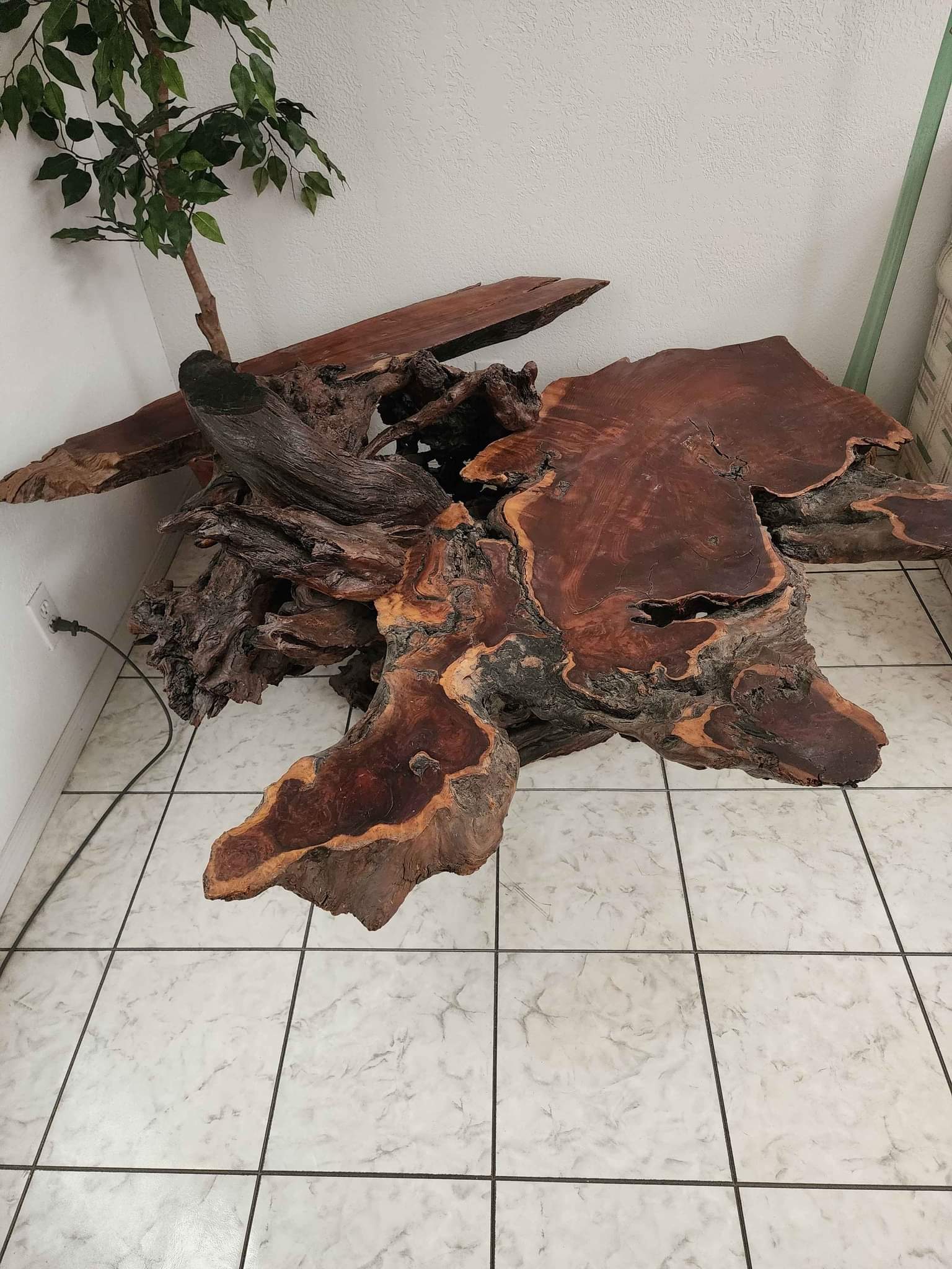 Wood slab and Burrell table - Outdoor Tables - Lake Havasu City ...