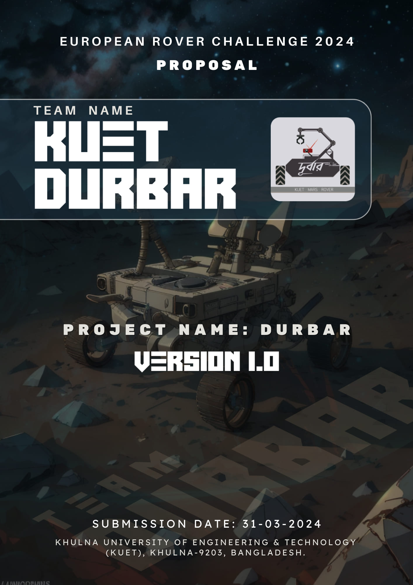 KUET Mars Rover - Team Durbar | Khulna