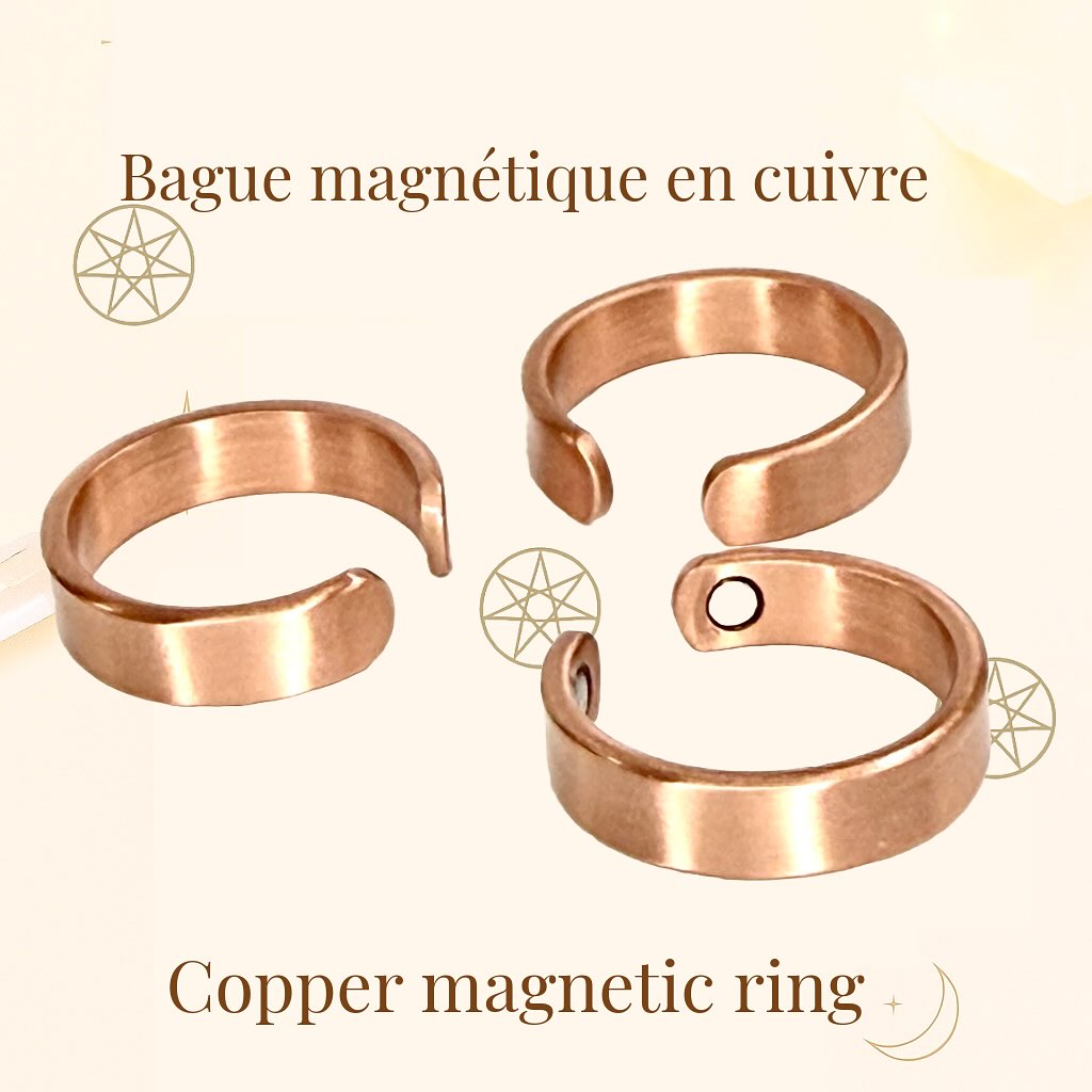 Bague Magnétique En Cuivre Style Serpentine Or Rose - Marque MJ - Neuf - Bijou De Bien-être