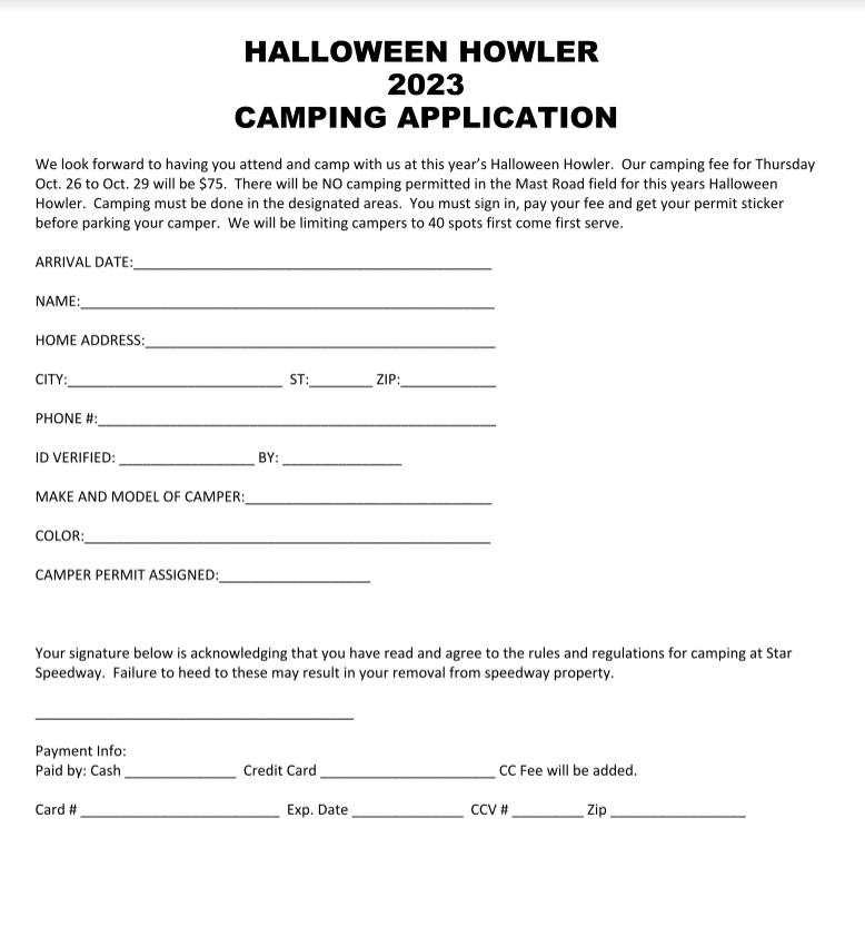 Star Speedway - 🏕 Camping spots are now open for the... | Facebook