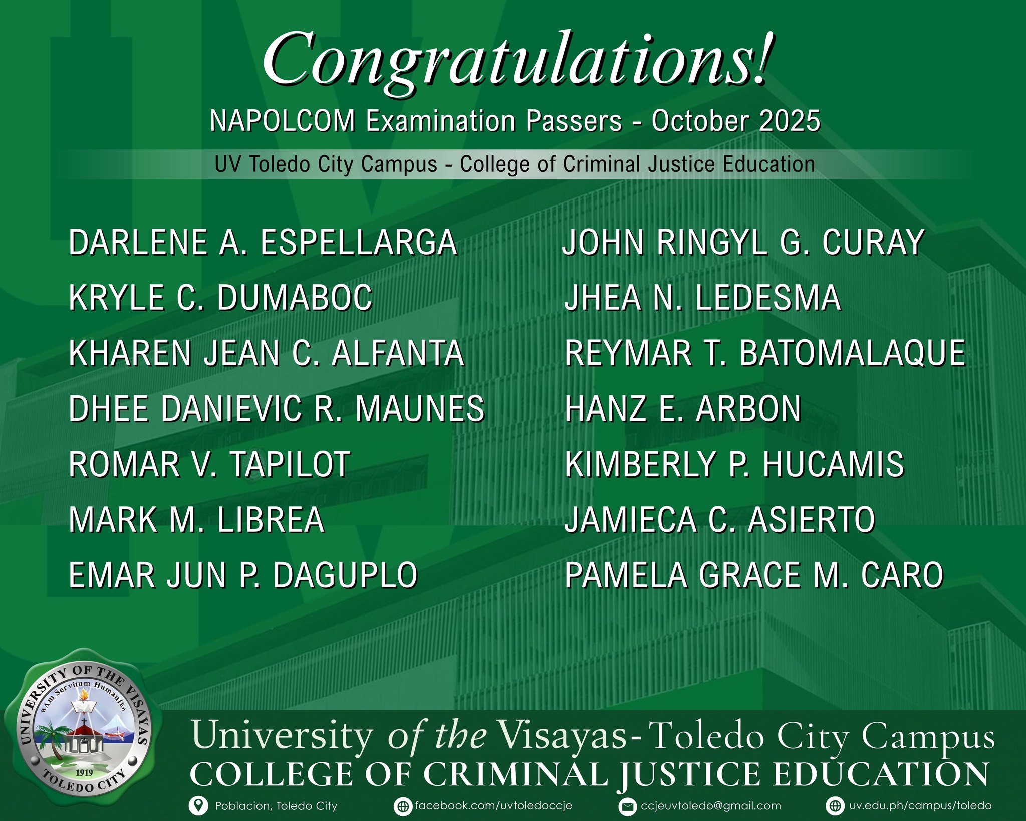 UV Toledo - College of Criminal Justice Education