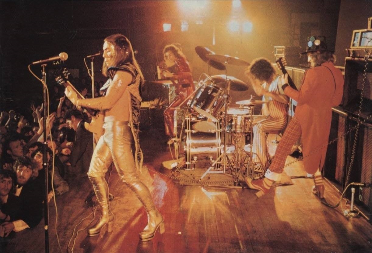 This classic Slade photo is taken from the back of which Slade