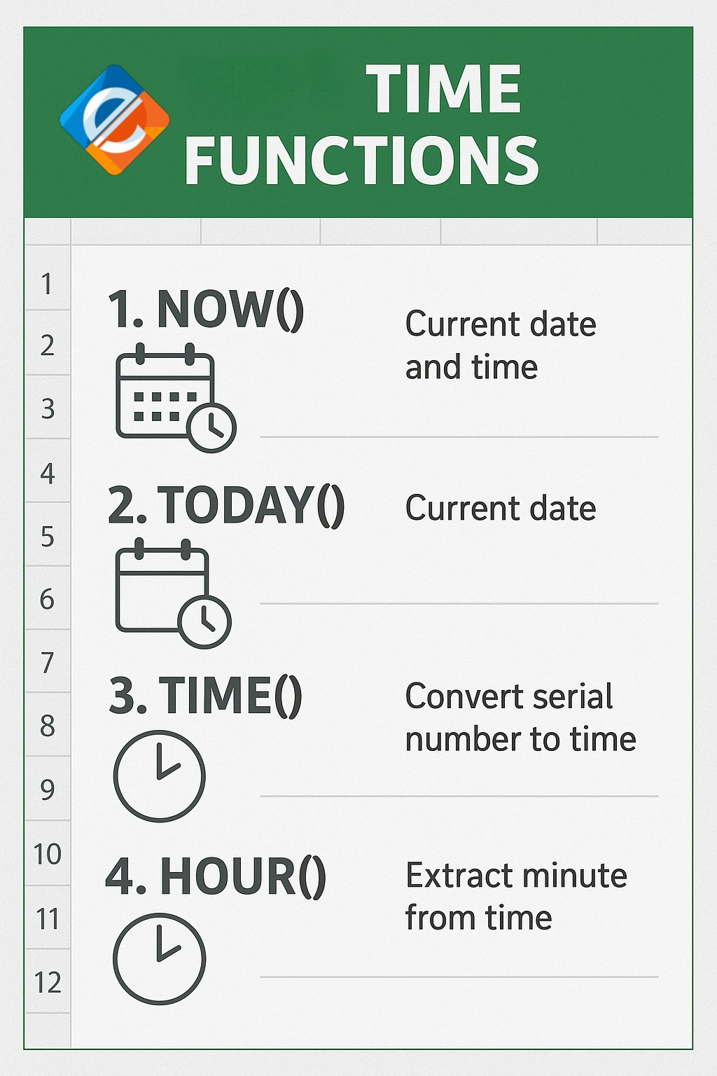 Excel - Time functions in Excel #exceltricks #Excel | Facebook