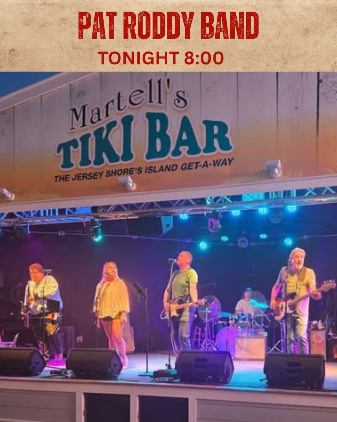 Pat Roddy Band @ Martell’s Tiki Bar