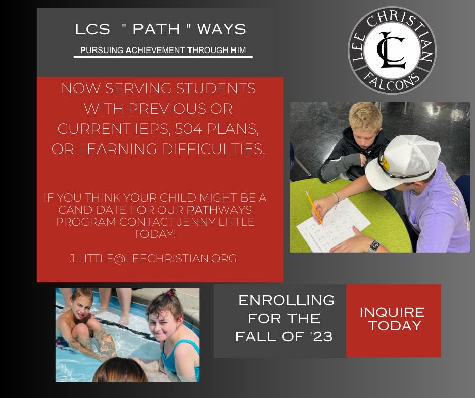 Lee - ⚠️Now Enrolling ⚠️ LCS is NOW offering a PATHways program for the ...
