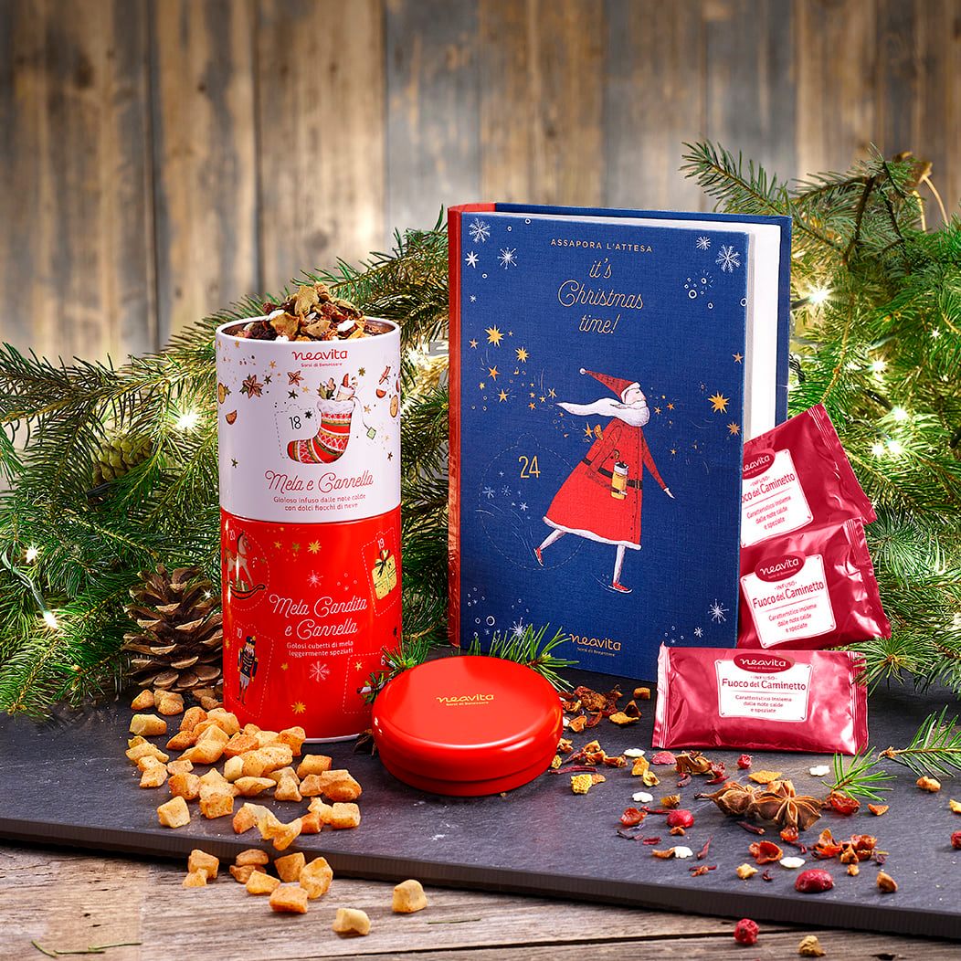 Infusiera Di Natale Rossa Neavita - 400 Ml, Perfetta Per Thè E Tisane In Foglia