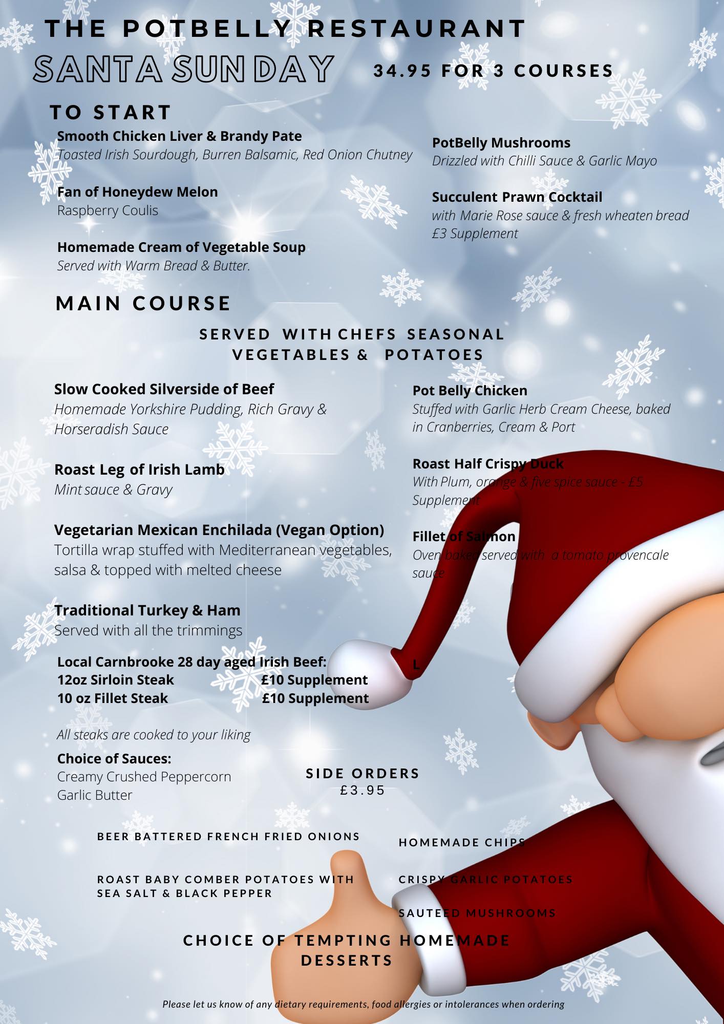 Our Santa Sundays are filling... - The Pot Belly Restaurant