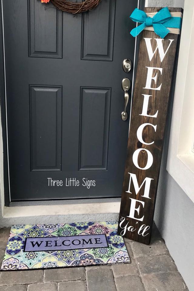 Welcome sign with a little something... - Three Little Signs | Facebook