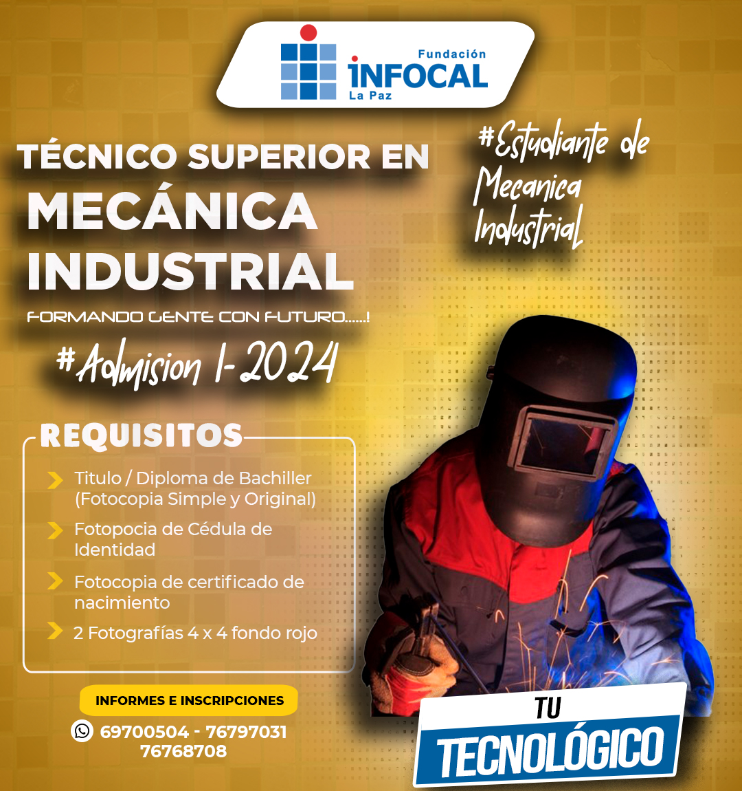 🔧🏭 ¡Forja tu futuro en el mundo... - Fundación Infocal La Paz