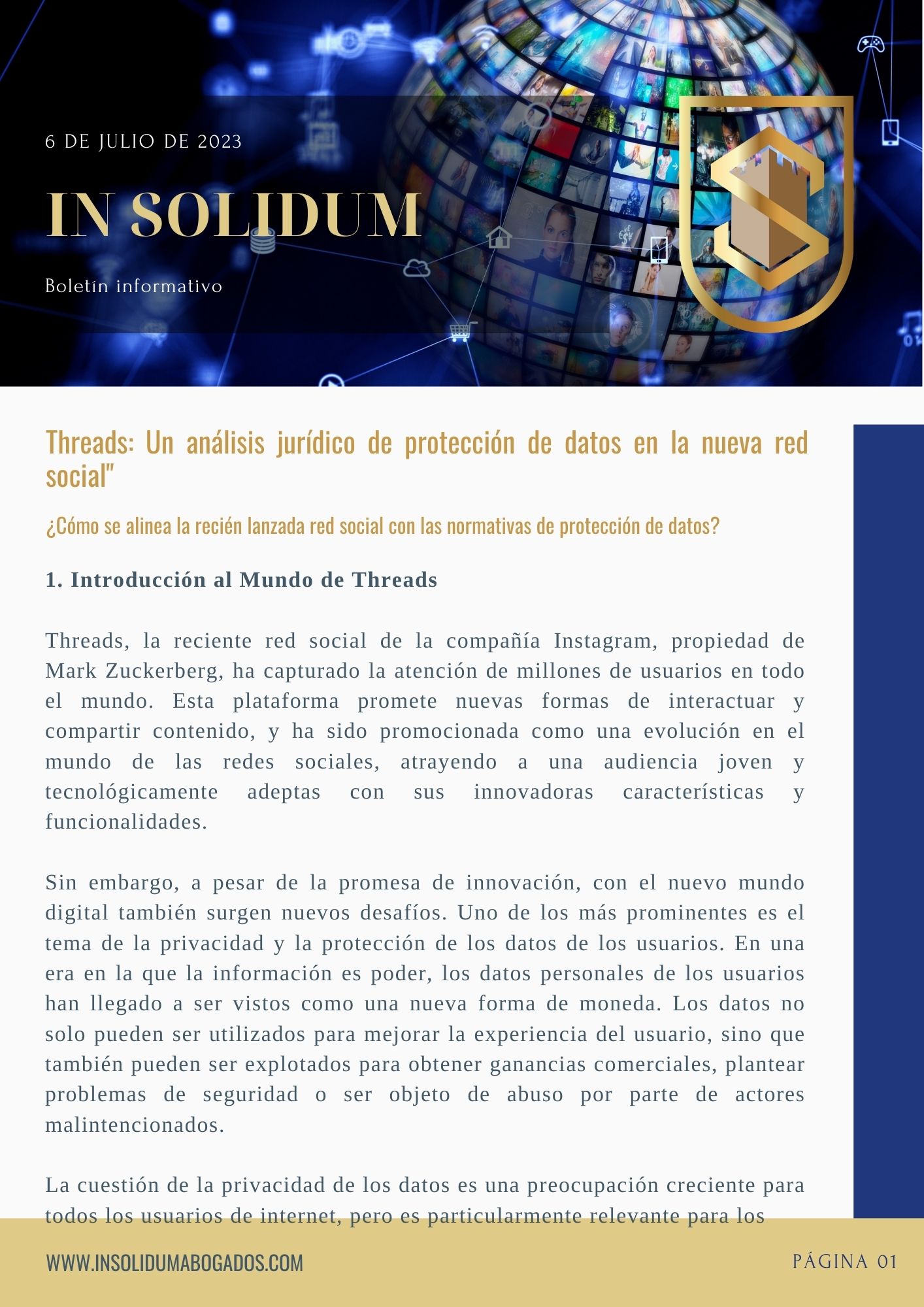 📣 ¡Nuevo Boletín Informativo de In... - In Solidum Abogados | Facebook